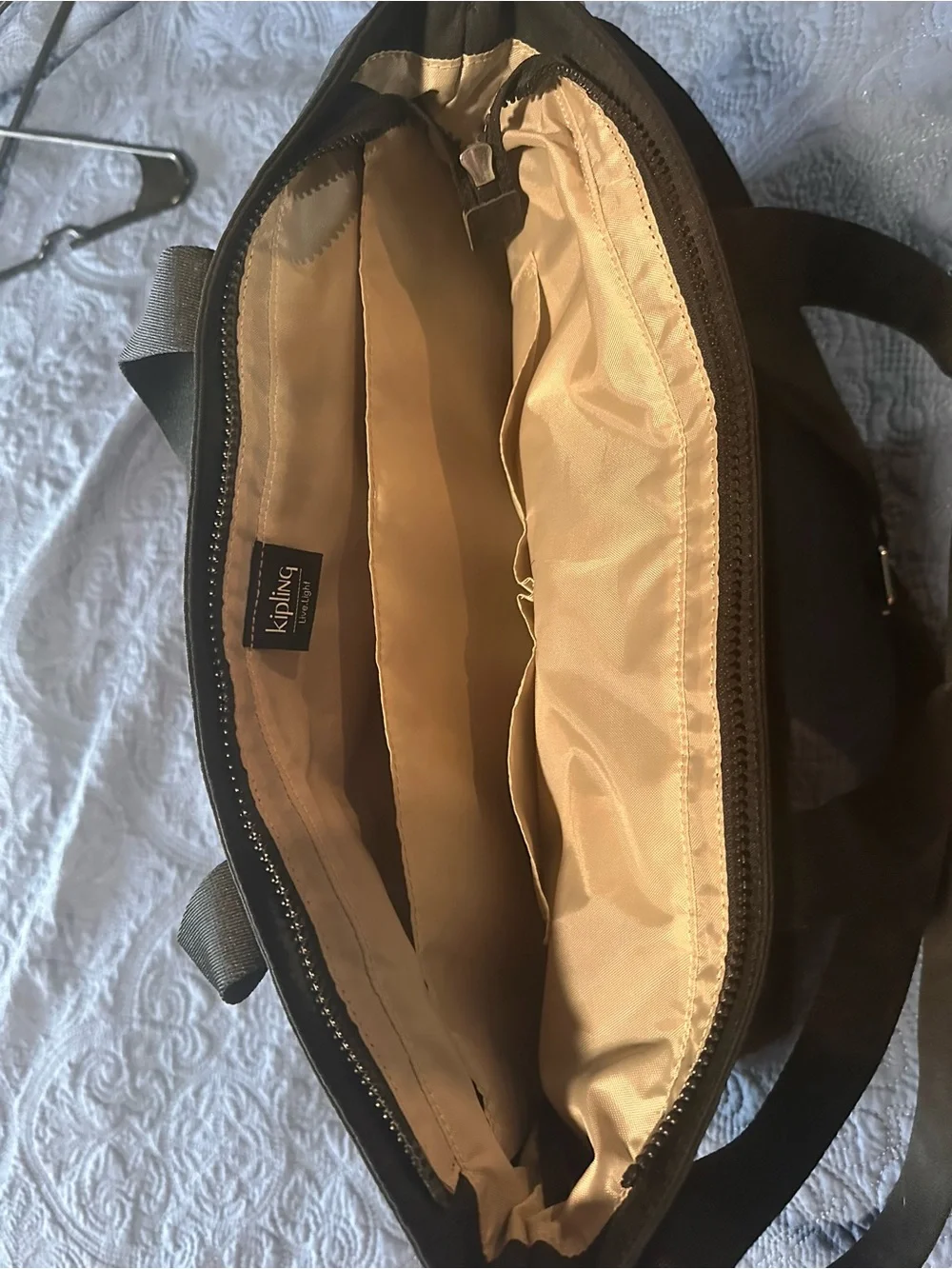 Kipling Black Nylon Laptop Tote with Shoulder Strap